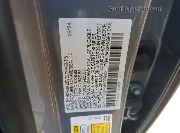 19UUB6F58RA002007 2024 ACURA TLX Серебряный Вид подкапотного пространства