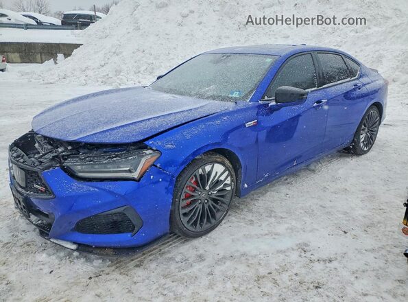 19UUB7F06NA001040 2022 ACURA TLX Синий Передняя левая четверть