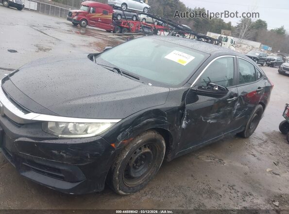 19XFC2F54GE227774 2016 HONDA CIVIC Black Առջևի ձախ երեք քառորդ տեսարան