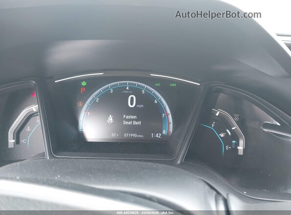 19XFC2F69LE016475 2020 HONDA CIVIC White უკანა სავარძლების ხედი