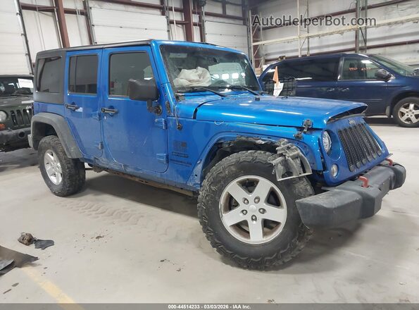 1C4BJWDG5GL260189 2016 JEEP WRANGLER UNLIMITED Blue Przód prawy