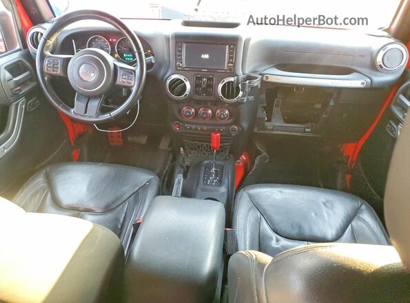 1C4BJWFG5GL127090 2016 JEEP WRANGLER Красный Вид салона спереди