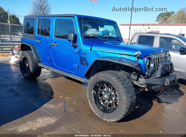 1C4HJWDG3GL119390 2016 JEEP WRANGLER UNLIMITED Синий Передняя правая четверть