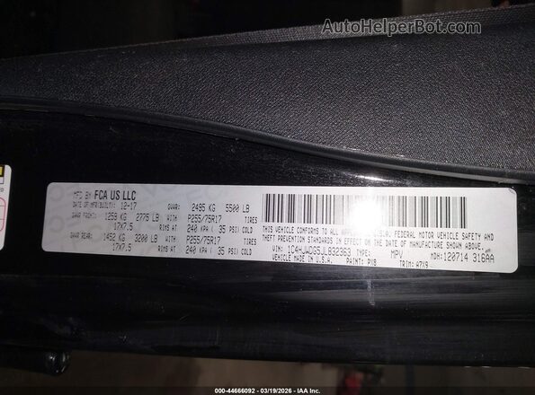 1C4HJWDG5JL832363 2018 JEEP WRANGLER Черный Вид подкапотного пространства
