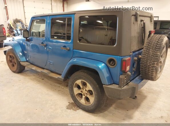 1C4HJWEG0GL108331 2016 JEEP WRANGLER UNLIMITED Blue Tył lewy