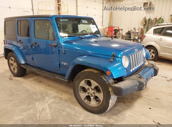 1C4HJWEG0GL108331 2016 JEEP WRANGLER UNLIMITED Blue Przód prawy