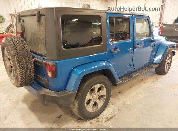 1C4HJWEG0GL108331 2016 JEEP WRANGLER UNLIMITED Blue Tył prawy