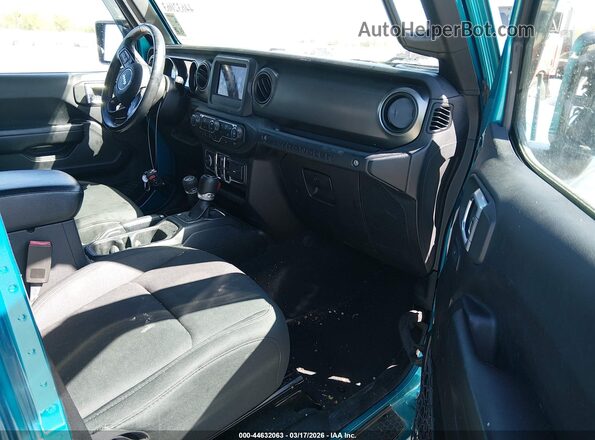 1C4HJXDG2KW607856 2019 JEEP WRANGLER UNLIMITED Бирюзовый Вид салона спереди