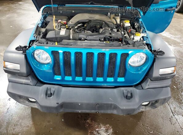 1C4HJXDG9KW640367 2019 JEEP WRANGLER Бирюзовый Вид подкапотного пространства