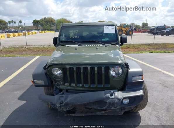 1C4HJXDGXNW240970 2022 JEEP WRANGLER UNLIMITED Зеленый Вид щитка приборов