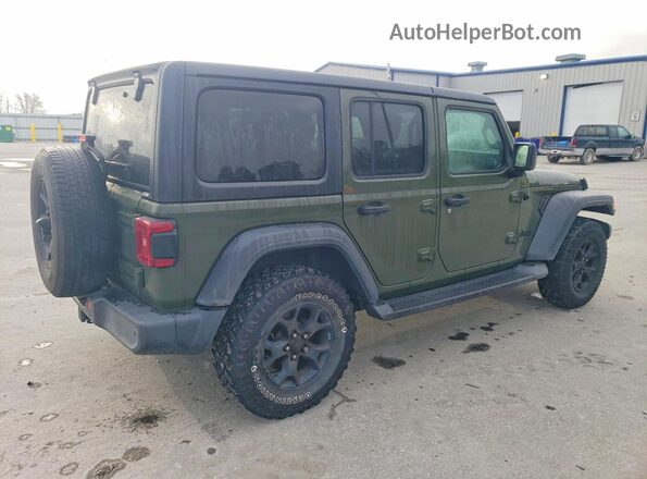 1C4HJXDN3LW335480 2020 JEEP WRANGLER Зеленый Задняя правая четверть