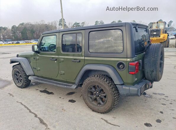 1C4HJXDN3LW335480 2020 JEEP WRANGLER Зеленый Задняя левая четверть