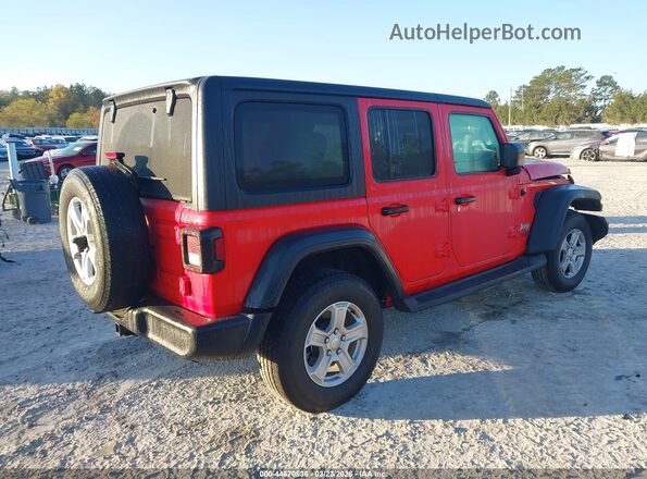 1C4HJXDN5LW160407 2020 JEEP WRANGLER UNLIMITED Красный Задняя правая четверть