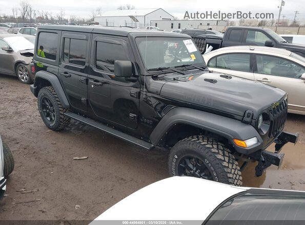 1C4HJXDN6MW786274 2021 JEEP WRANGLER UNLIMITED Черный Передняя правая четверть