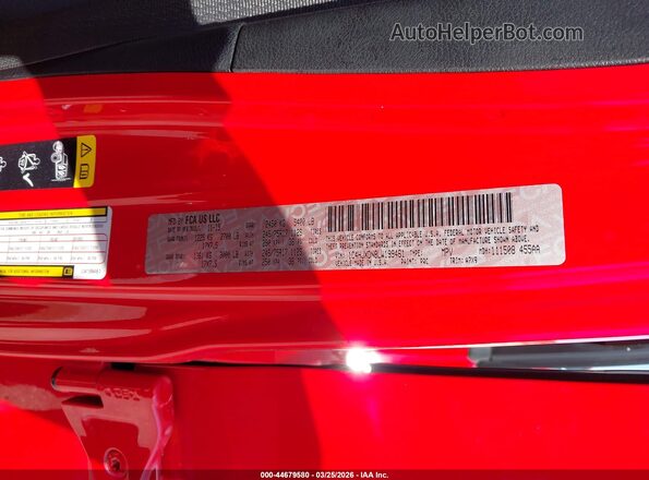 1C4HJXDN8LW199461 2020 JEEP WRANGLER UNLIMITED Красный Вид подкапотного пространства