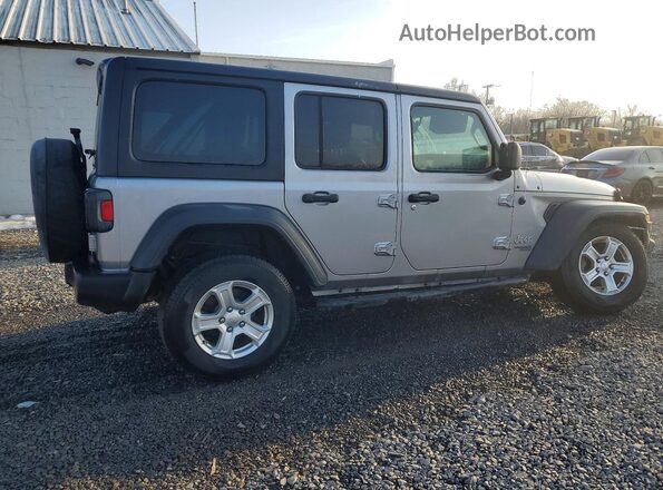 1C4HJXDNXKW636648 2019 JEEP WRANGLER Серебряный Задняя правая четверть