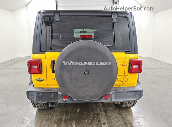 1C4HJXDNXLW223159 2020 JEEP WRANGLER Желтый Вид сзади