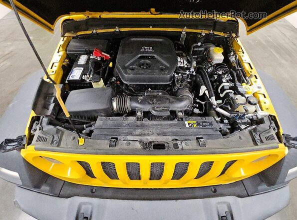 1C4HJXDNXLW223159 2020 JEEP WRANGLER Желтый Вид задней части салона