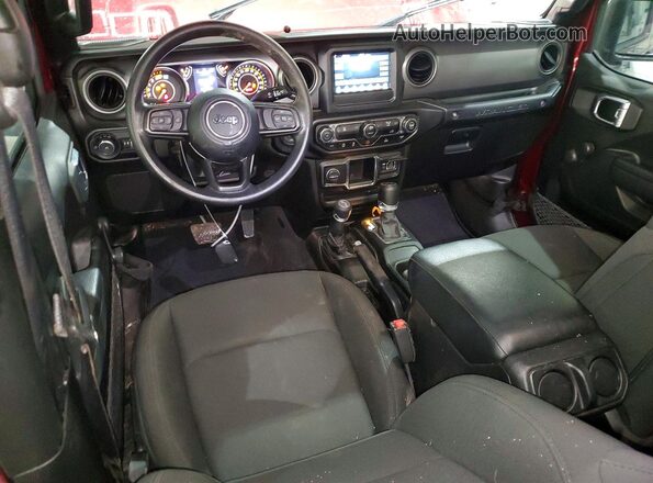 1C4HJXDNXNW174712 2022 JEEP WRANGLER Burgundy Widok deski rozdzielczej