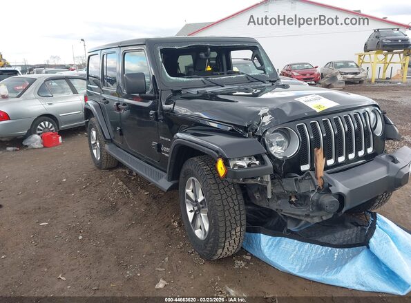 1C4HJXEM0MW577506 2021 JEEP WRANGLER UNLIMITED Черный Передняя правая четверть
