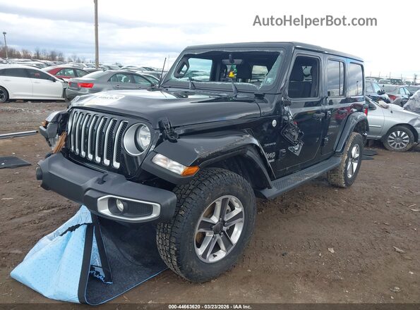 1C4HJXEM0MW577506 2021 JEEP WRANGLER UNLIMITED Черный Передняя левая четверть