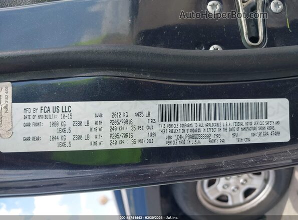 1C4NJPBA8GD588802 2016 JEEP PATRIOT Серый Вид подкапотного пространства