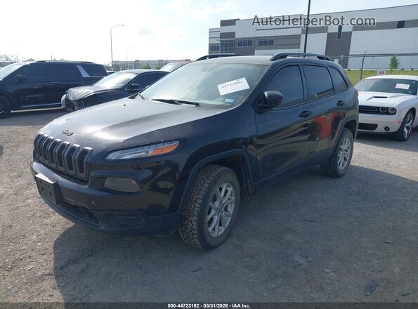 1C4PJLAB2GW302362 2016 JEEP CHEROKEE Black Передня ліва чверть