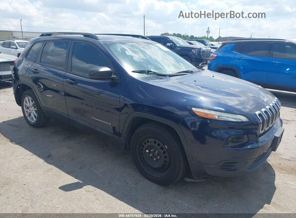 1C4PJLAB7GW106837 2016 JEEP CHEROKEE Синий Передняя правая четверть