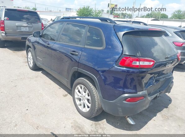1C4PJLAB7GW106837 2016 JEEP CHEROKEE Синий Задняя левая четверть