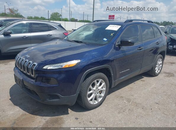1C4PJLAB7GW106837 2016 JEEP CHEROKEE Синий Передняя левая четверть