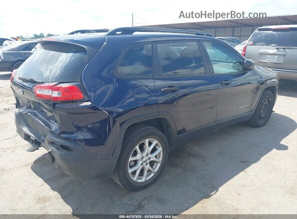 1C4PJLAB7GW106837 2016 JEEP CHEROKEE Синий Задняя правая четверть