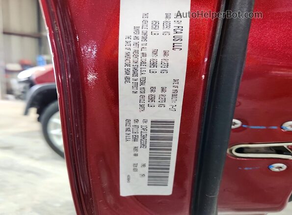 1C4PJLCB0HD233052 2017 JEEP CHEROKEE Бордовый Панорамный вид салона 360°