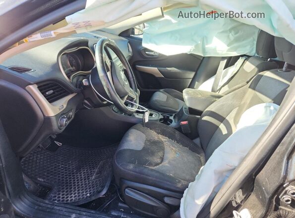 1C4PJLCB4JD552136 2018 JEEP CHEROKEE Black Front interior view