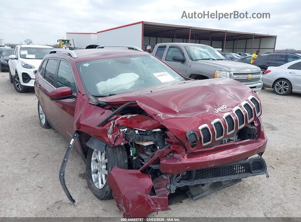 1C4PJLLB6JD605032 2018 JEEP CHEROKEE Бордовый Передняя правая четверть