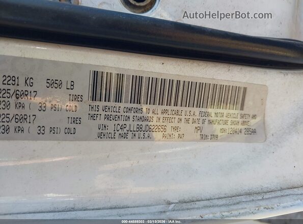 1C4PJLLB8JD622656 2018 JEEP CHEROKEE White Widok komory silnika