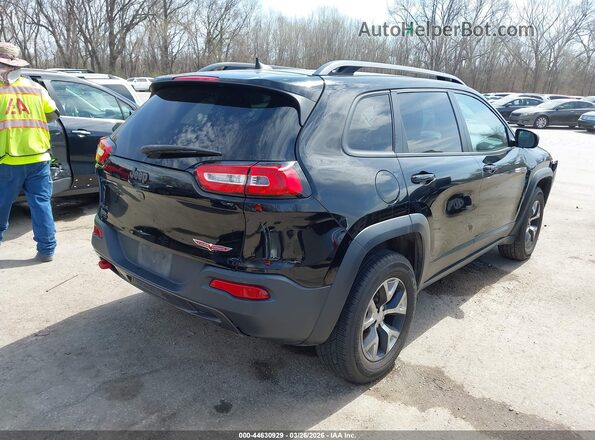 1C4PJMBS5HW615525 2017 JEEP CHEROKEE Черный Задняя правая четверть