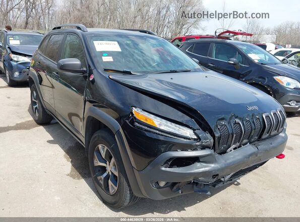 1C4PJMBS5HW615525 2017 JEEP CHEROKEE Черный Передняя правая четверть