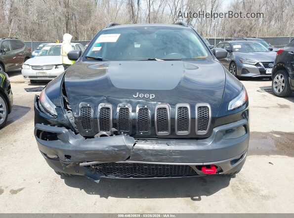 1C4PJMBS5HW615525 2017 JEEP CHEROKEE Черный Вид щитка приборов