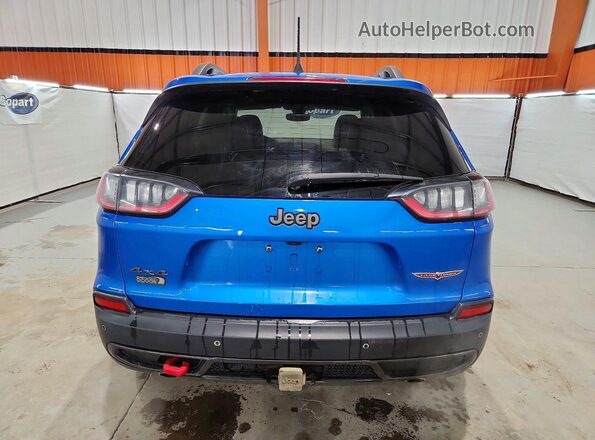 1C4PJMBX0KD201003 2019 JEEP CHEROKEE Blue Rear view