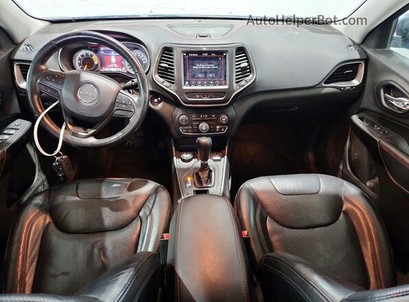 1C4PJMBX0KD201003 2019 JEEP CHEROKEE Blue Dashboard view