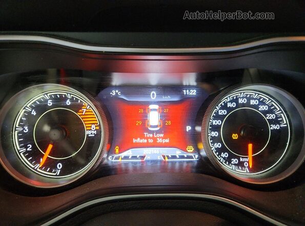 1C4PJMBX0KD201003 2019 JEEP CHEROKEE Blue Instrument cluster view