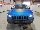 2019 Jeep Cherokee Trailhawk Blue vin: 1C4PJMBX0KD201003 Damage: Hood, Dent(S) W/ Paint Dmg, 1 To 2 Inches