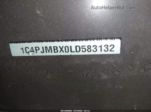 1C4PJMBX0LD583132 2020 JEEP CHEROKEE Белый Вид подкапотного пространства