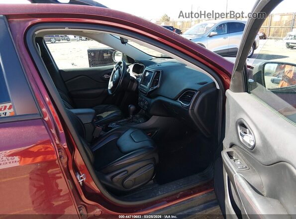 1C4PJMBX2KD361674 2019 JEEP CHEROKEE Burgundy Вид салону спереду