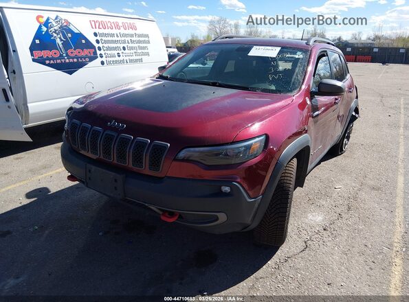 1C4PJMBX2KD361674 2019 JEEP CHEROKEE Burgundy Передня ліва чверть