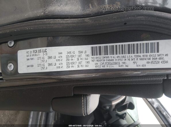 1C4PJMCB5GW338016 2016 JEEP CHEROKEE Gray Widok komory silnika
