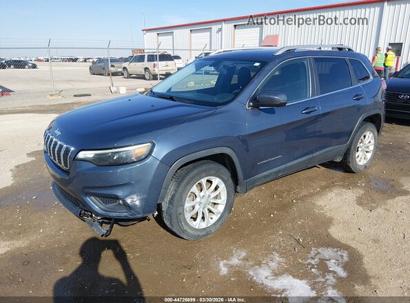 1C4PJMCB7KD433102 2019 JEEP CHEROKEE Синий Передняя левая четверть