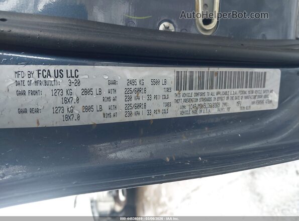 1C4PJMDN5LD618369 2020 JEEP CHEROKEE Синий Вид подкапотного пространства