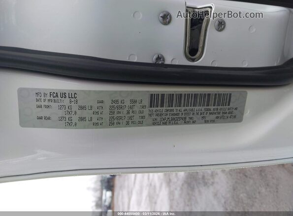 1C4PJMLB0KD237499 2019 JEEP CHEROKEE Белый Вид подкапотного пространства