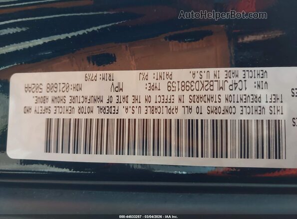 1C4PJMLB2KD398159 2019 JEEP CHEROKEE Черный Вид подкапотного пространства